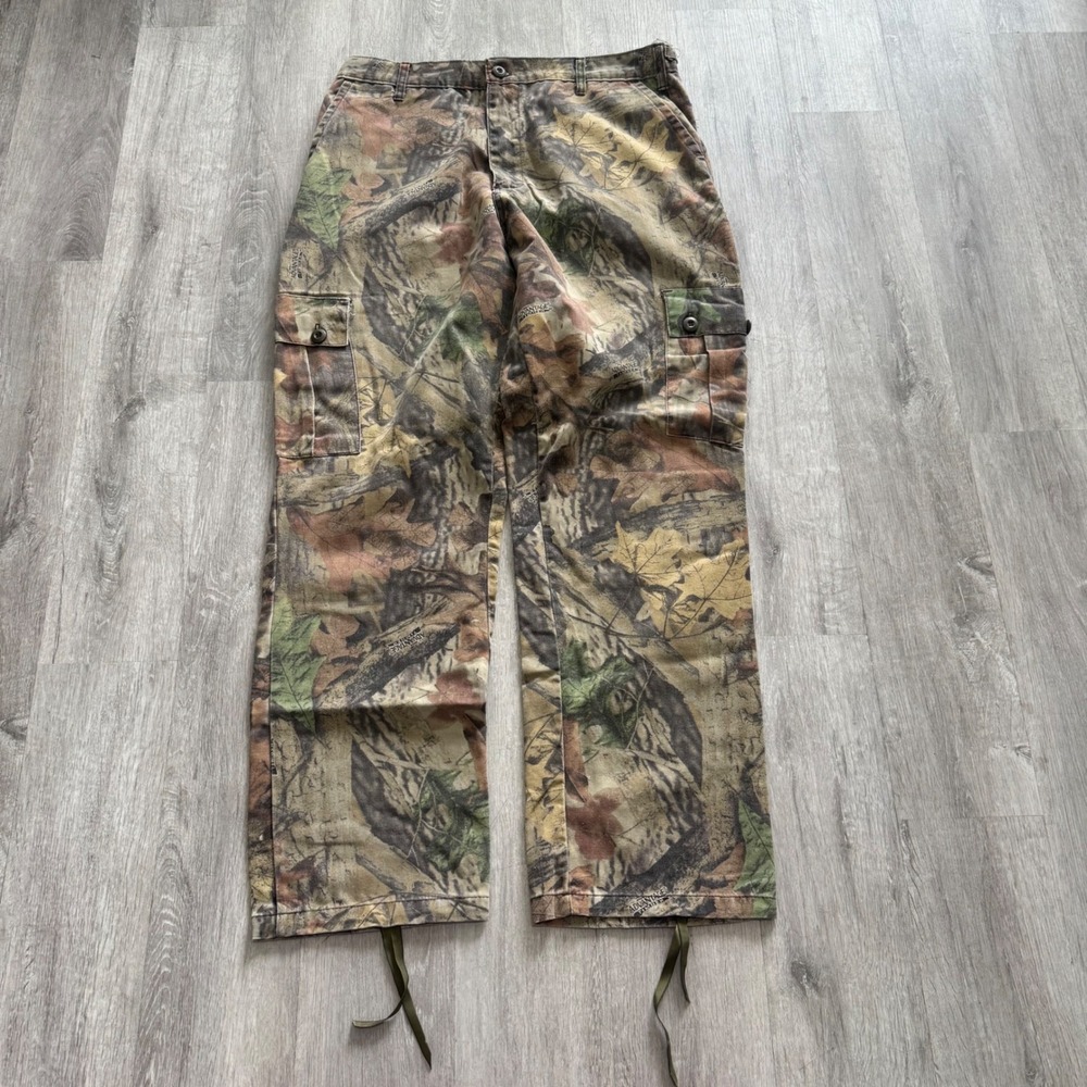 Advantage Timber Camo Cargo Pants Mens Large Real Tree Hunting Fishing Outdoor